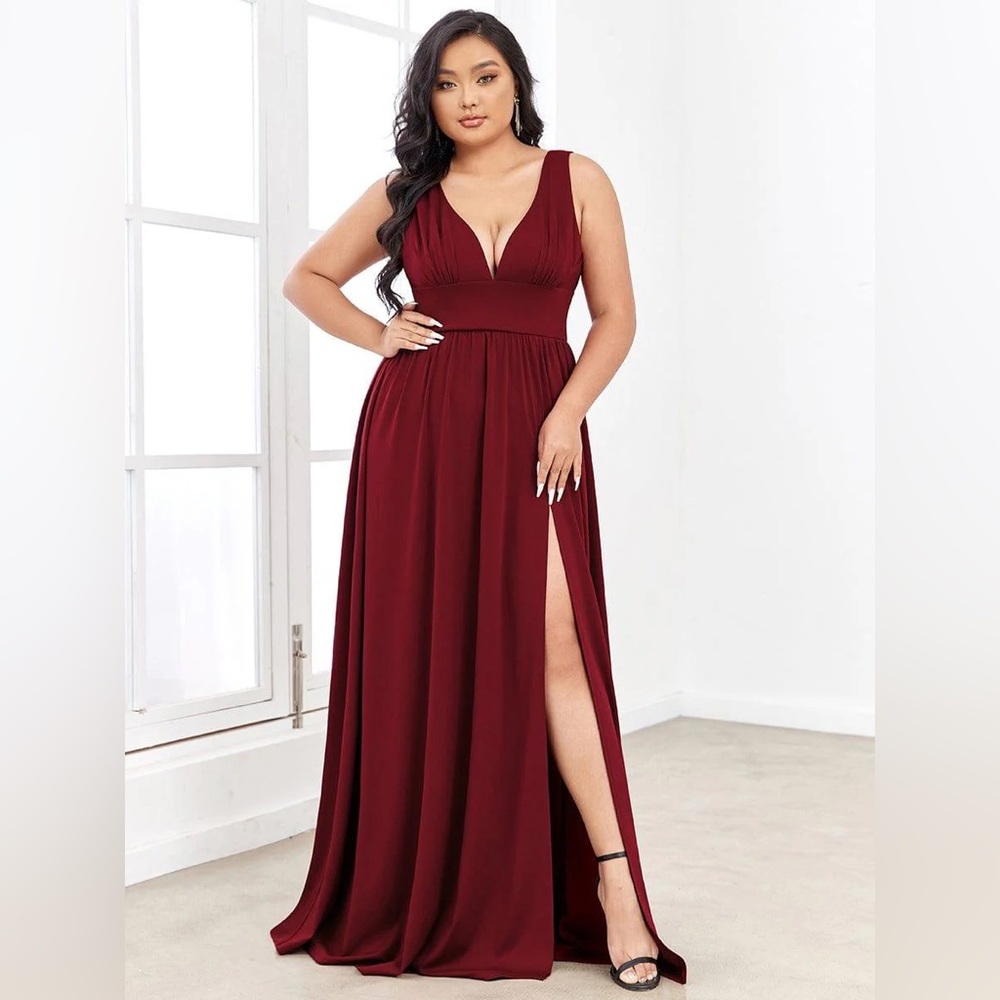 Ever Pretty Burgundy Evening Gown